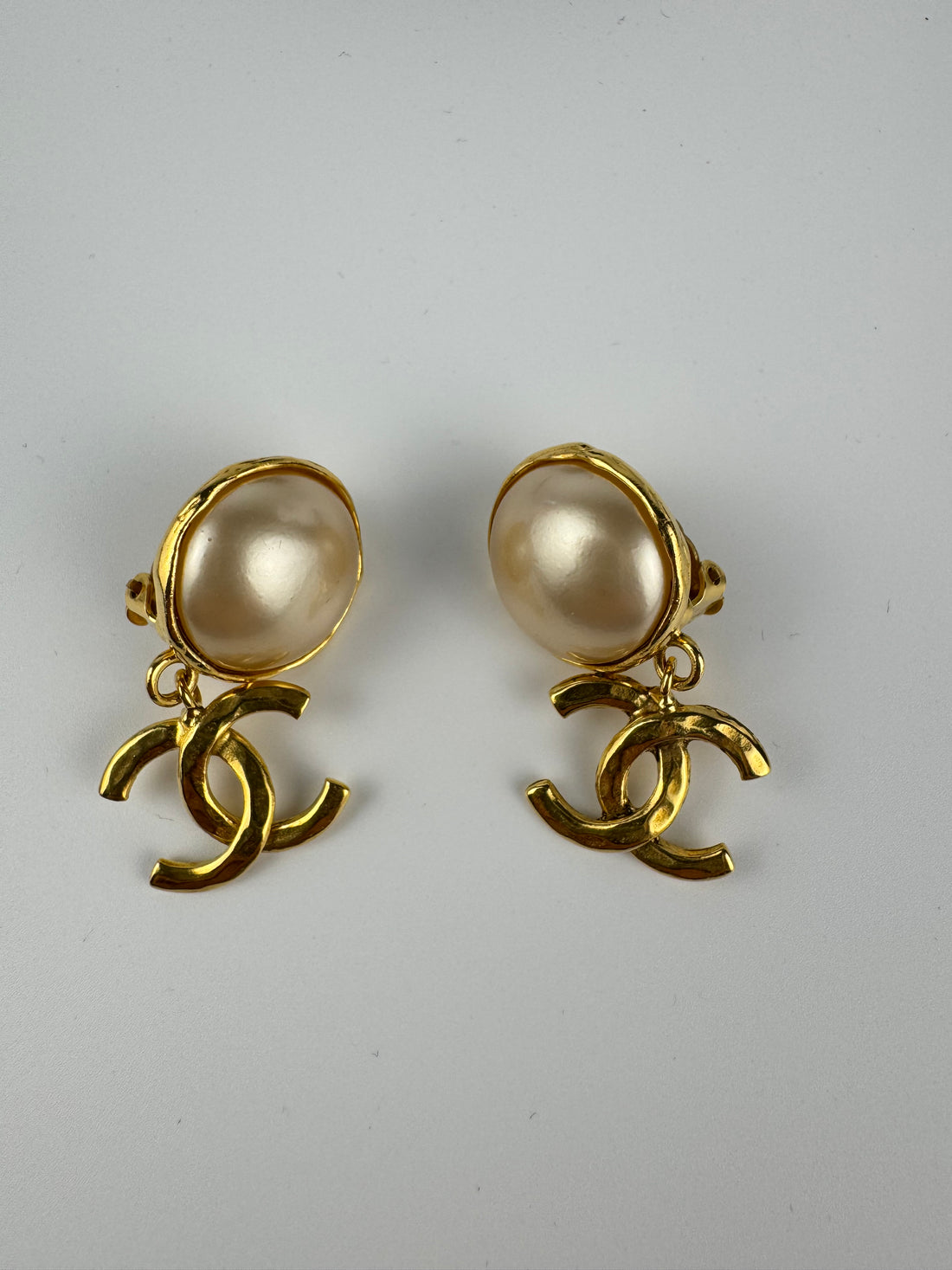 Chanel Pearl CC Clip-On Earrings (1995)