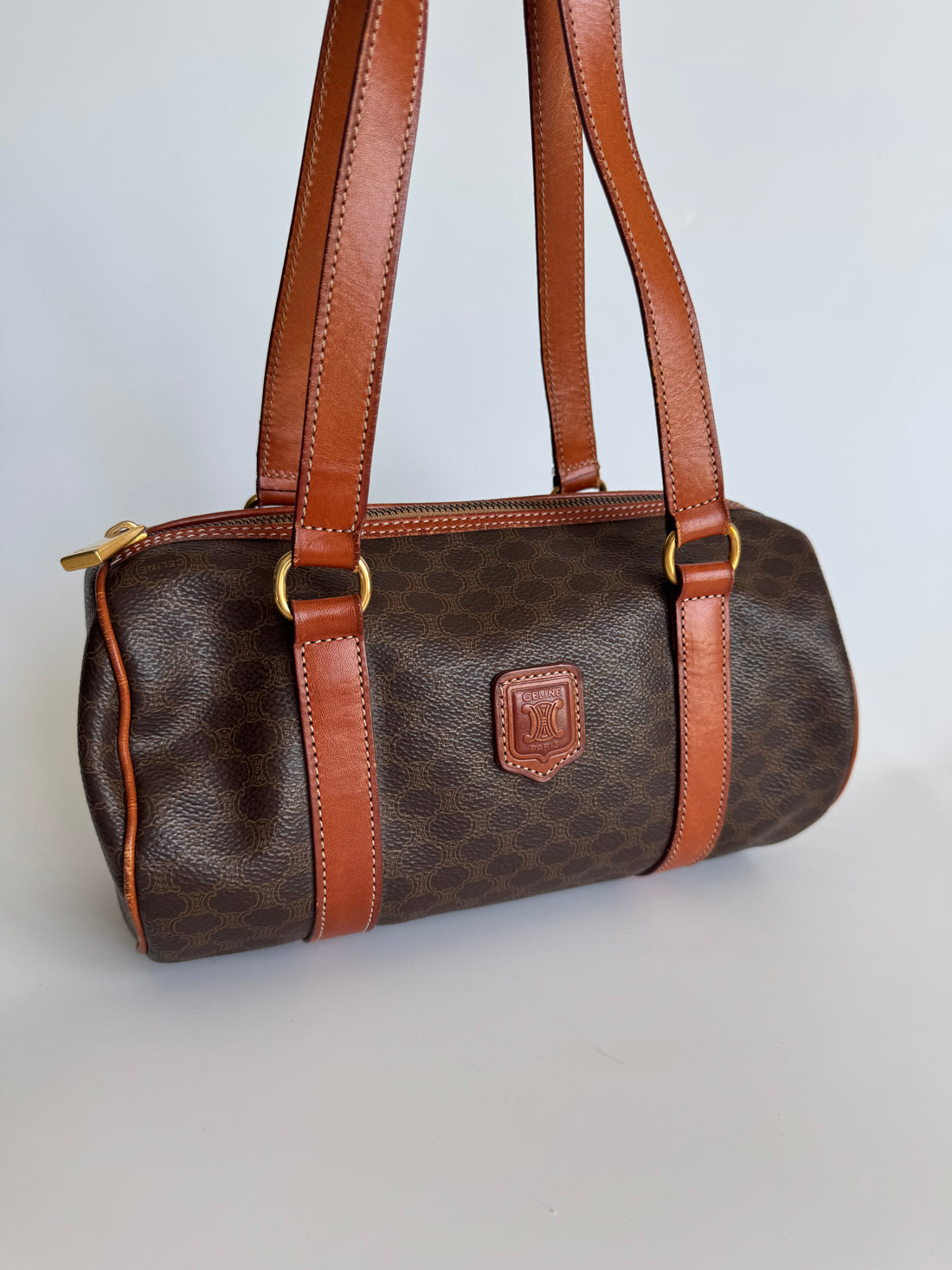 Vintage Celine Macadam Barrel Bag
