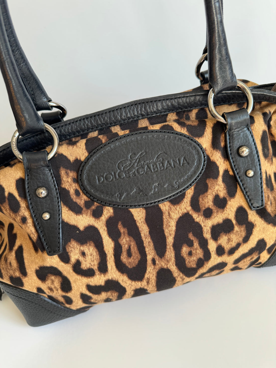 Vintage Dolce & Gabbana Leopard Print Shoulder Bag