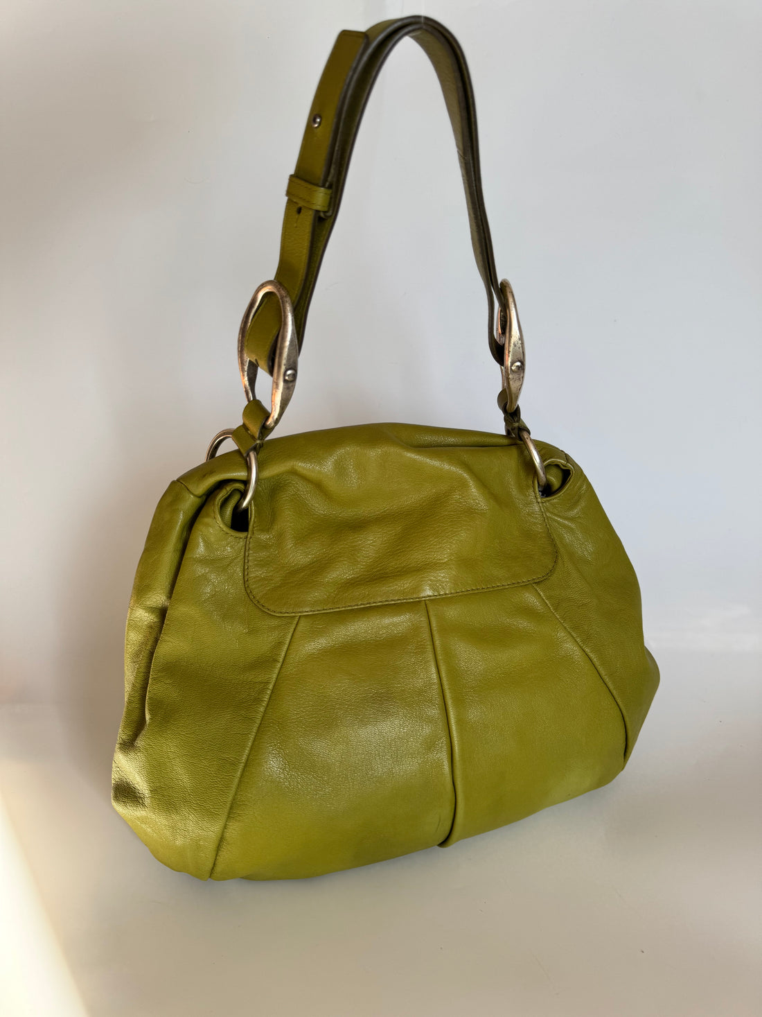 Yves Saint Laurent Rive Gauche Leather Flower Shoulder Bag