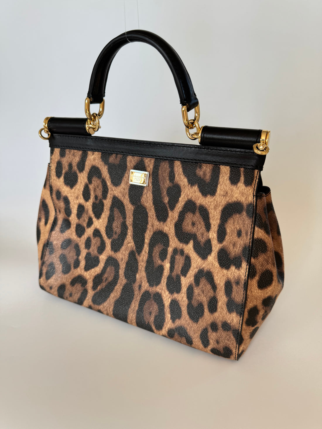 Dolce & Gabbana Miss Sicily Family Patch Leopard Bag
