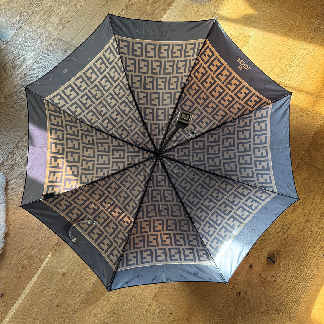 Fendi Brown Zucca Monogram Umbrella