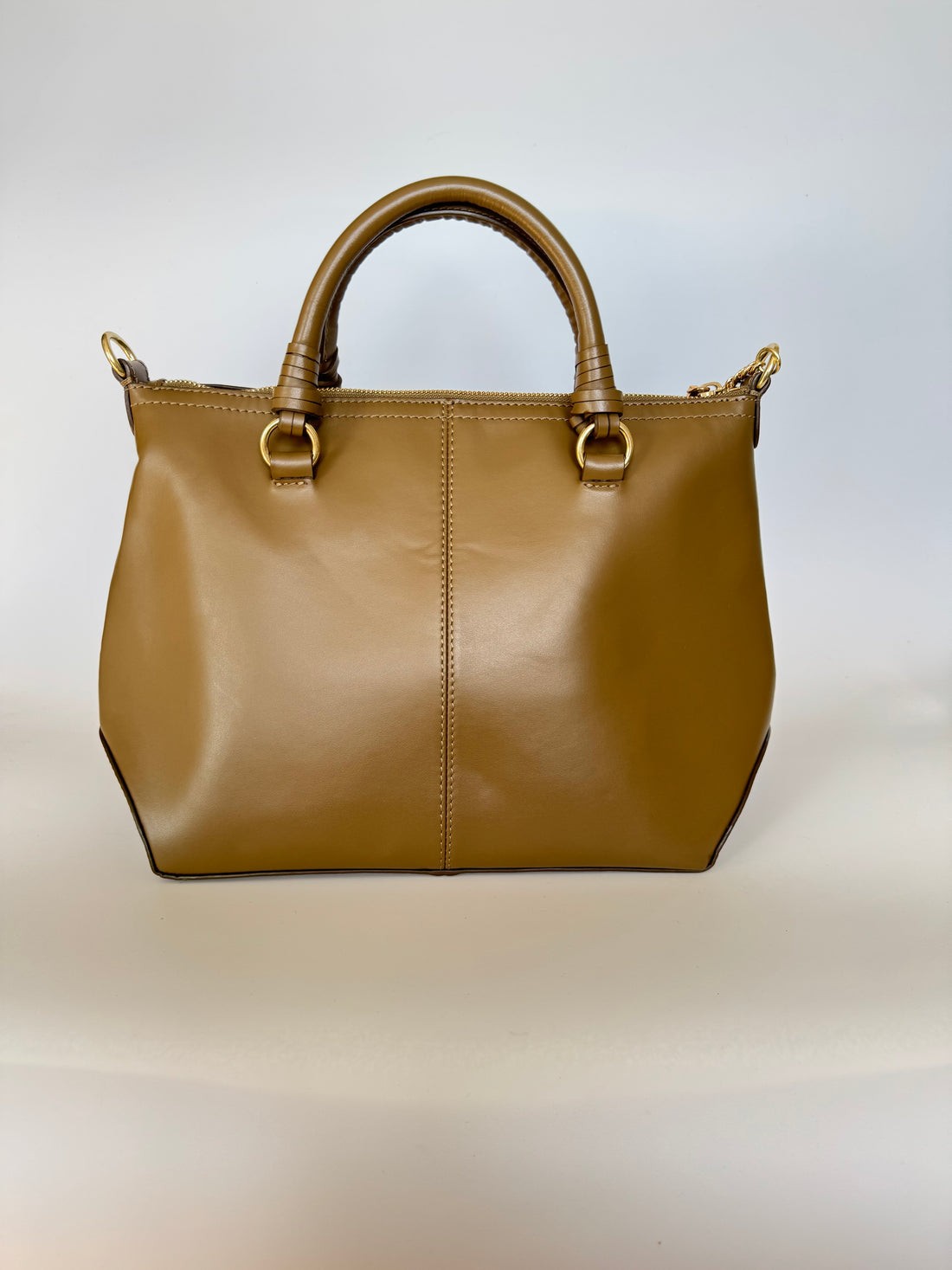 See By Chloé Emy Medium Satchel Taupe Leather & Suede