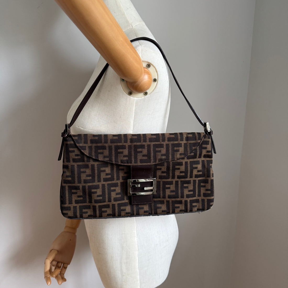 Fendi Zucca Baguette handbag