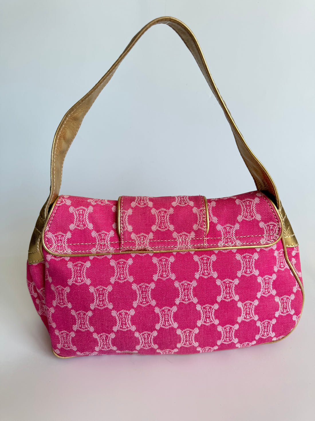 Céline Pink Monogram Shoulder Bag