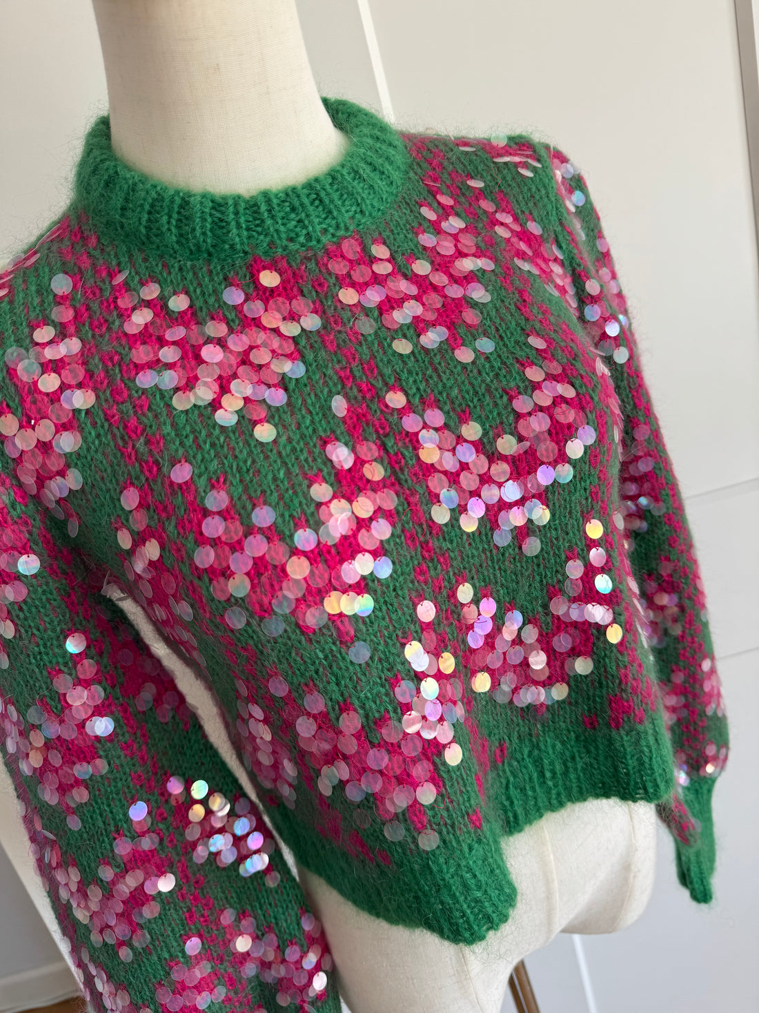Gucci Sequin Mohair Statement Sweater size XS