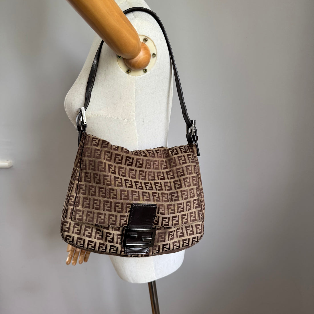 Fendi Big Mama Forever Zucca Shoulder Bag