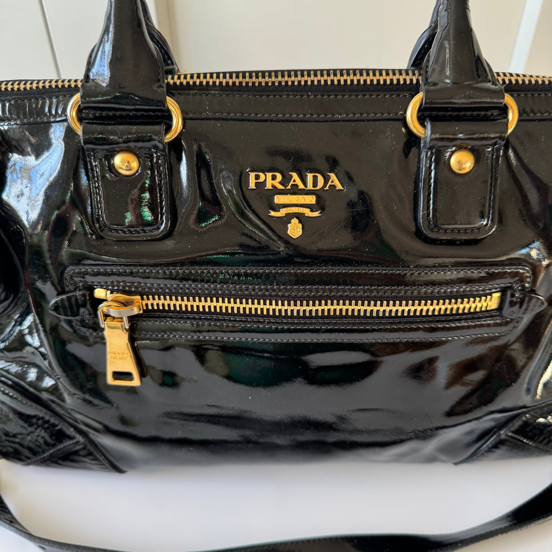 Prada Vernice Patent Leather Shoulder Bag