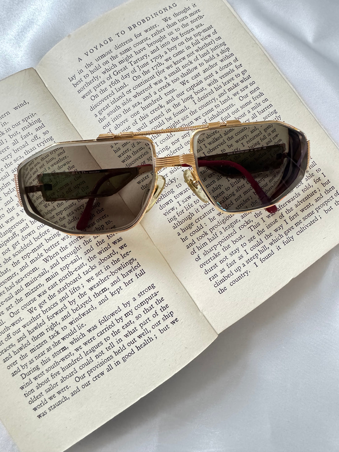 Christian Dior Gold Aviator Sunglasses