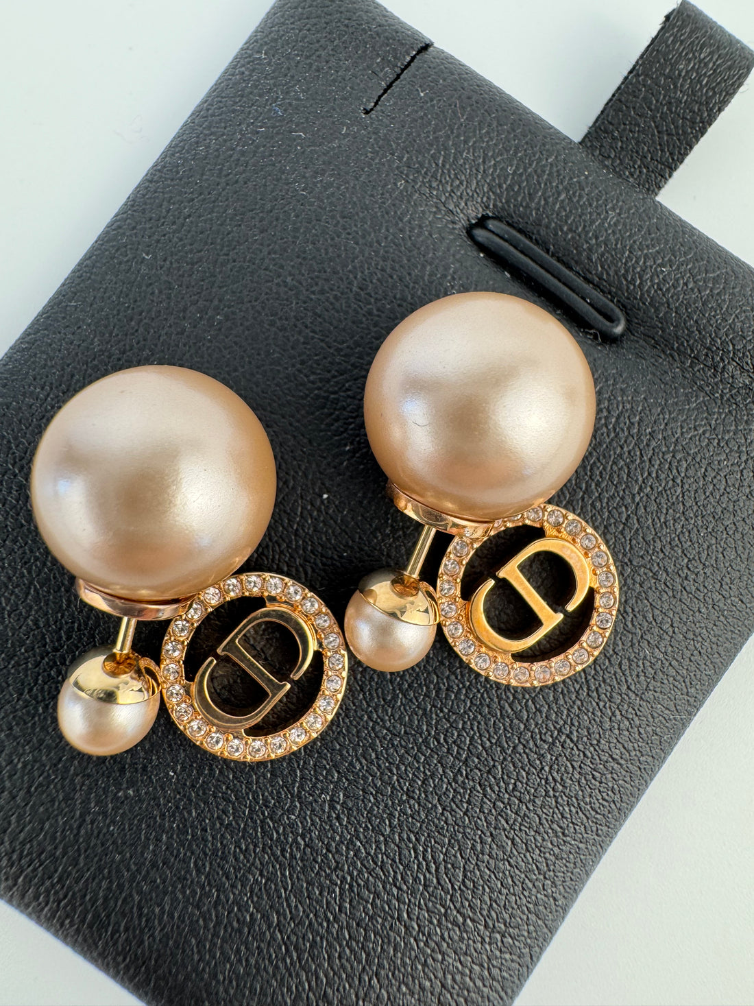 Christian Dior Rose Gold Tribales CD Crystal Earrings