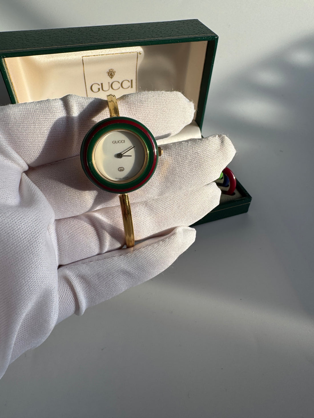 Gucci Vintage Bezel Watch with 12 Interchangeable Bezels (1990s)