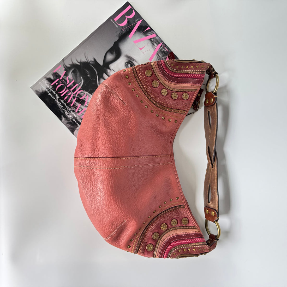 Vintage Coach Signature Sufflette leather handbag