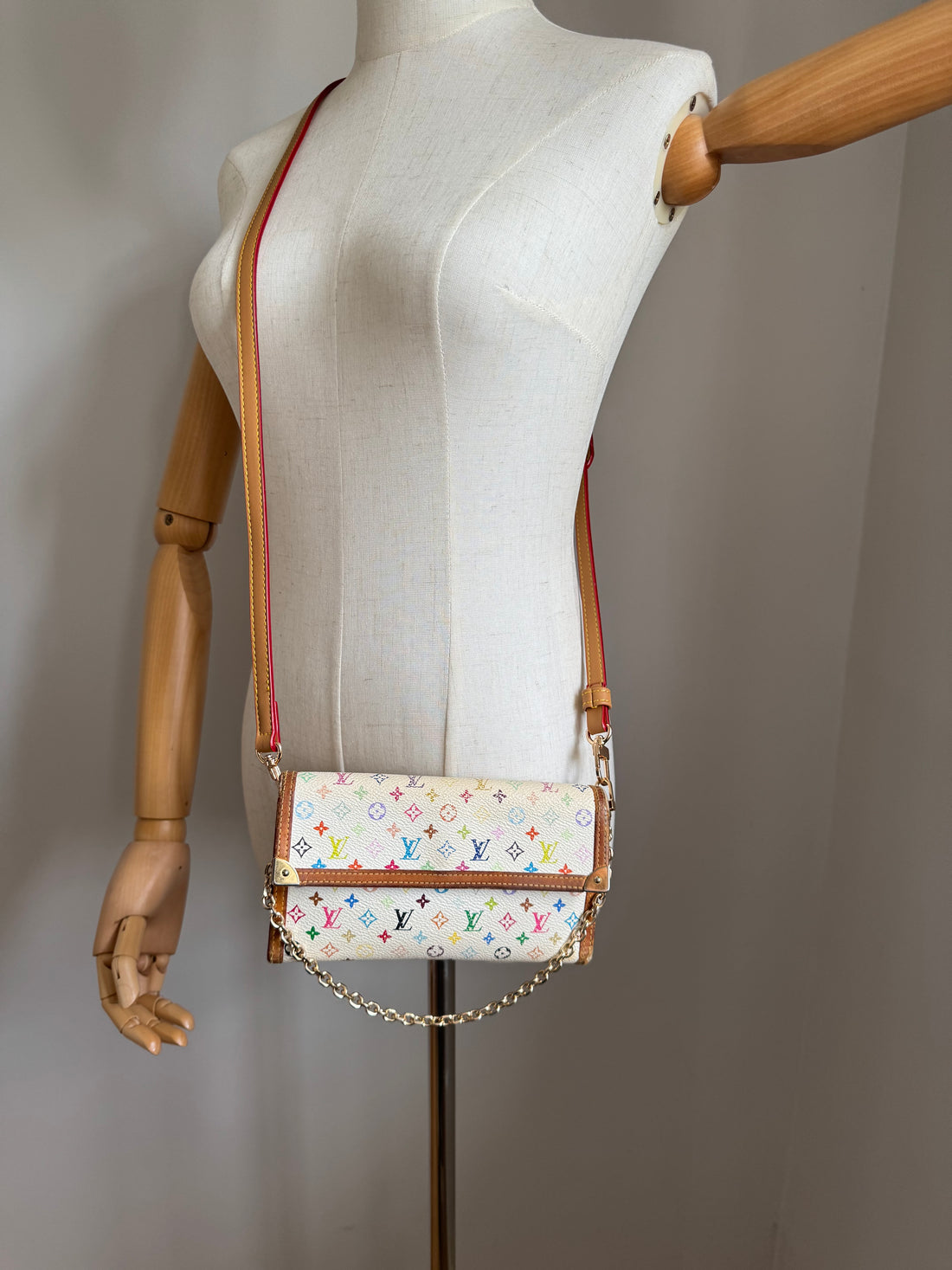 2000s Louis Vuitton Multicolore Wallet on Chain (Murakami)