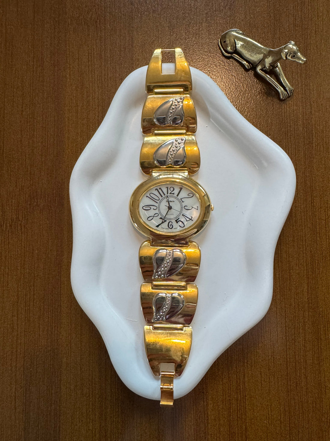 St. Martin Gold & Silver Vintage-Style Bracelet Watch