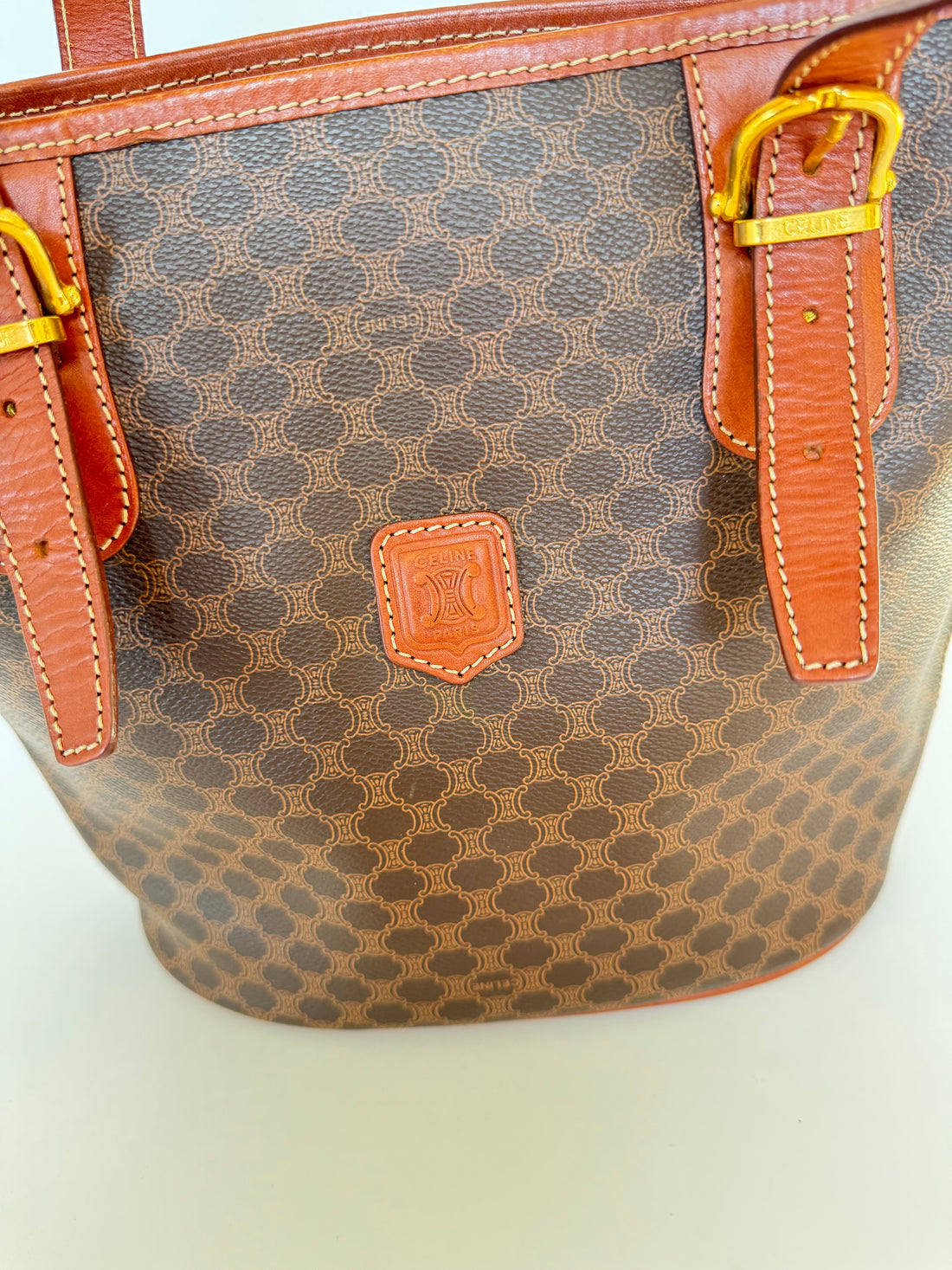 Céline Vintage Macadam Canvas Bucket Bag