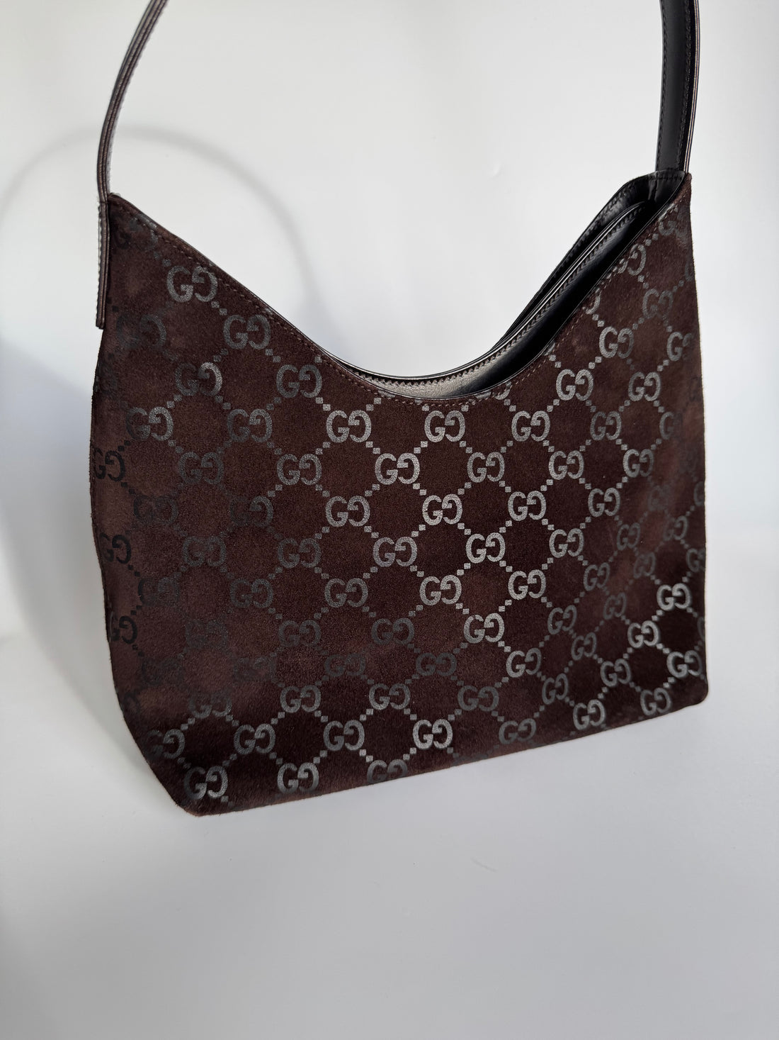 Gucci Tom Ford Vintage GG Suede Shoulder Bag