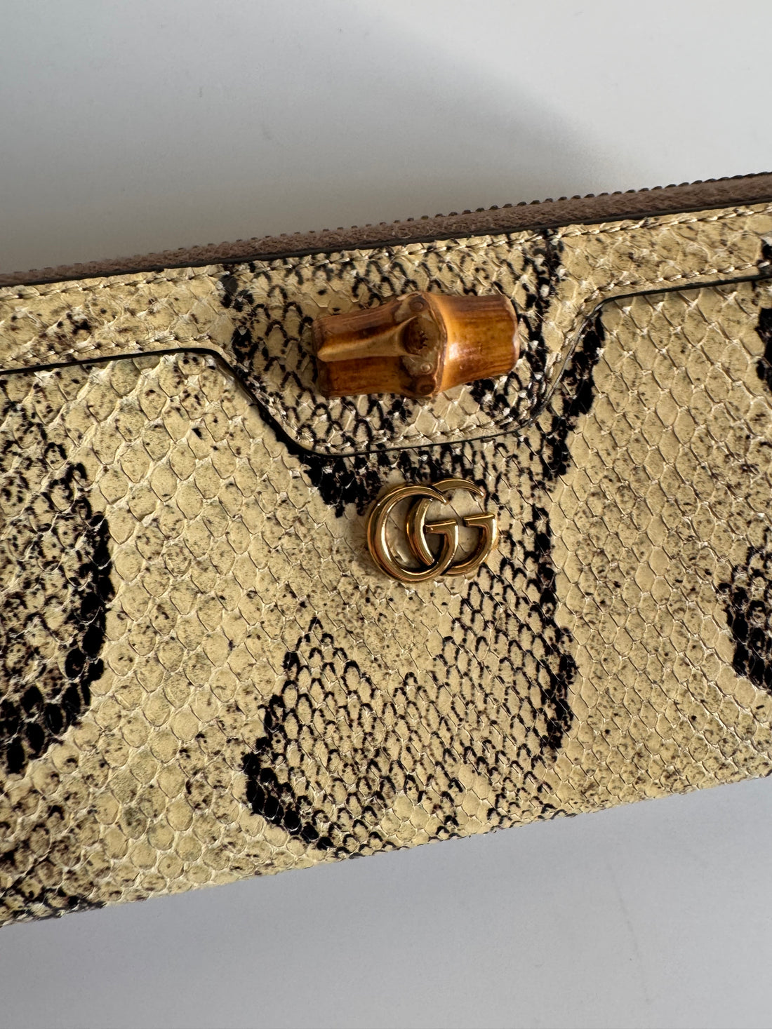 Gucci Python Leather Continental Wallet