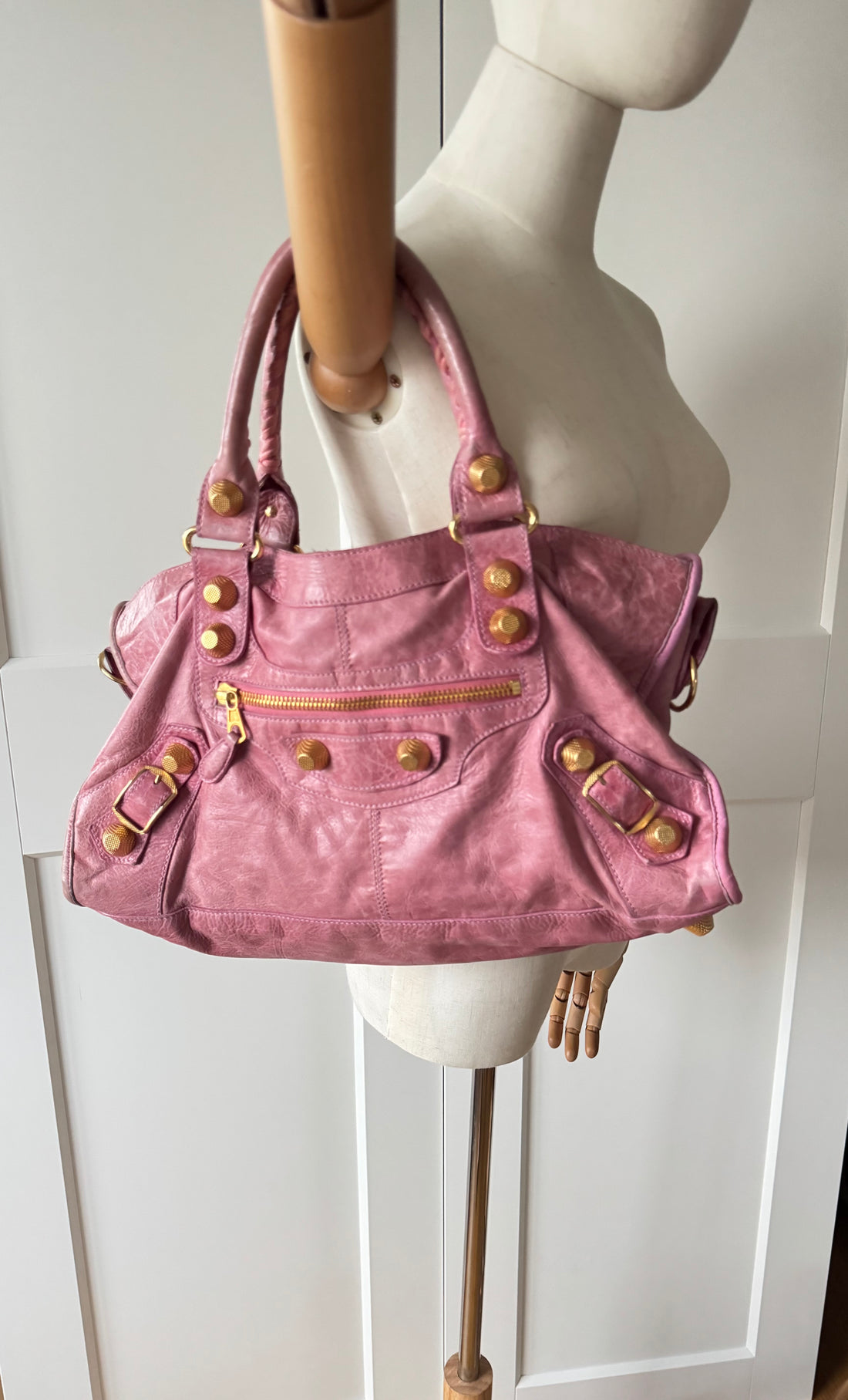 Balenciaga The City Shoulder Bag – Pink (Early 2000s)