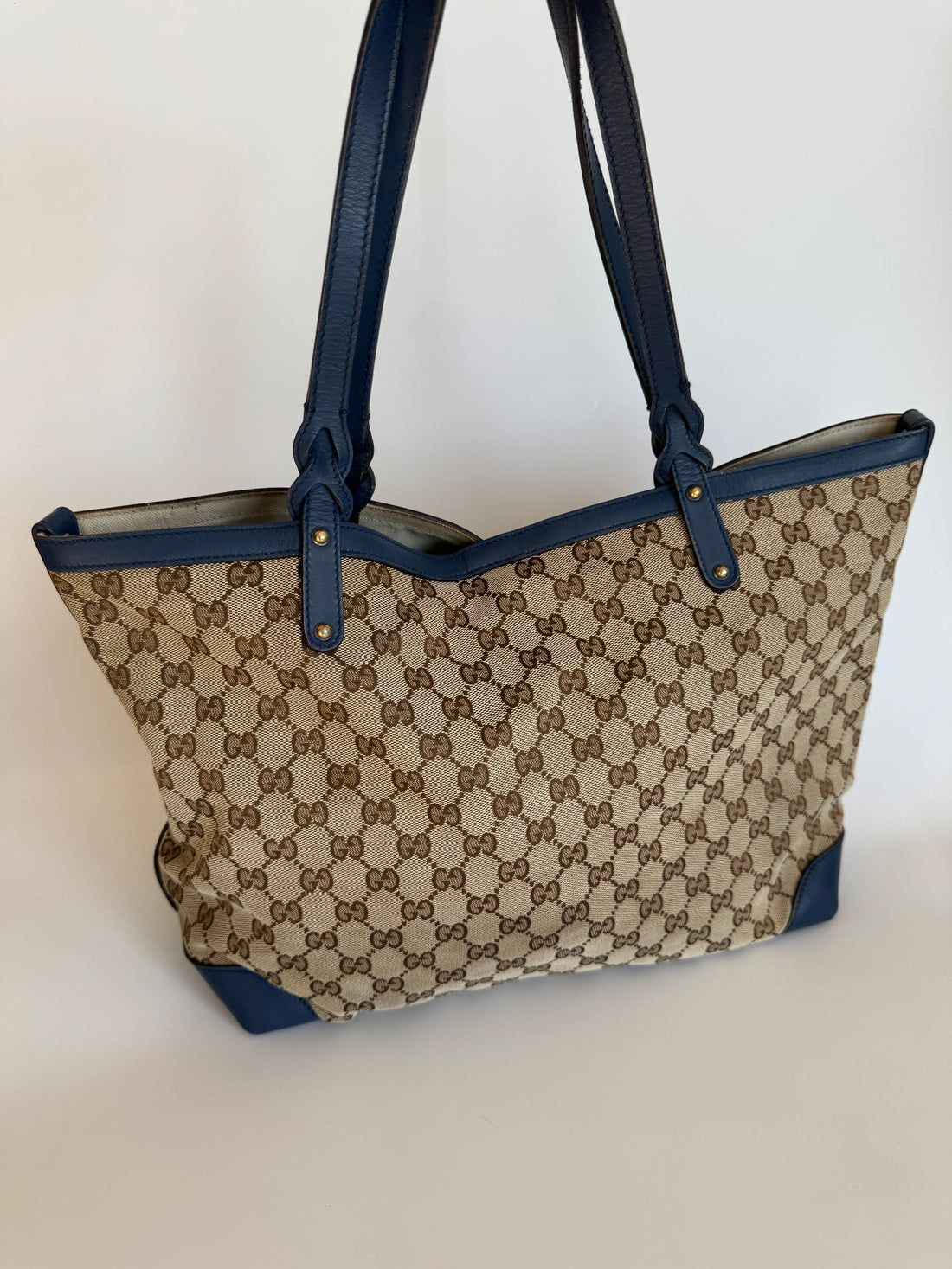 Gucci GG Canvas Craft Tote Bag with Pouch