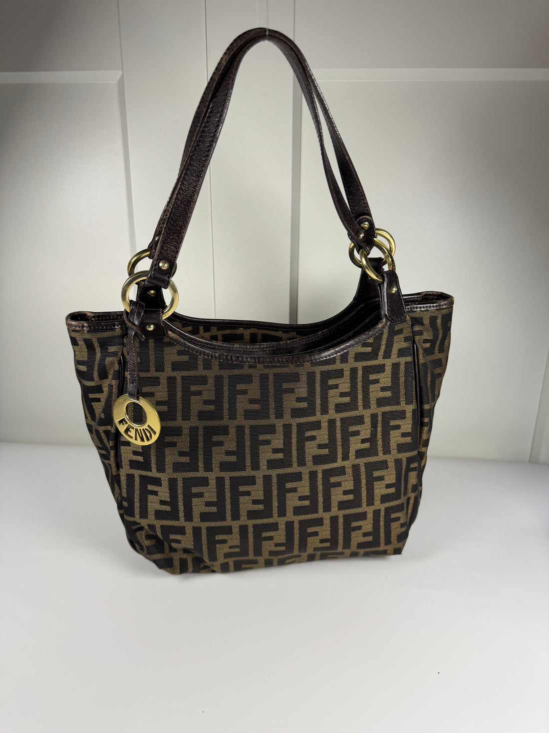 Vintage Fendi Zucca Canvas Chef Tote Bag