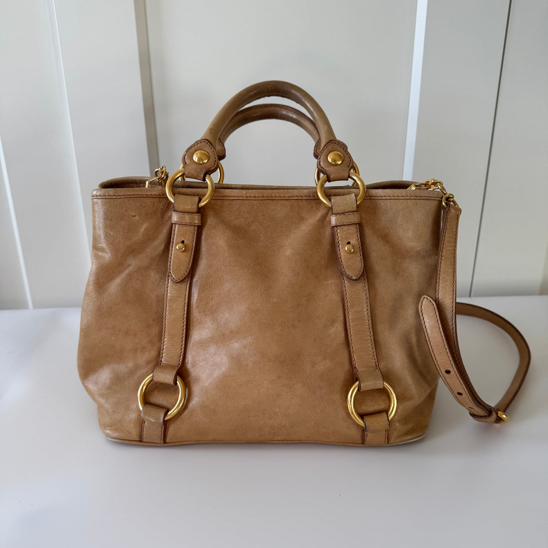 Miu Miu Vitello Leather Shoulder Bag