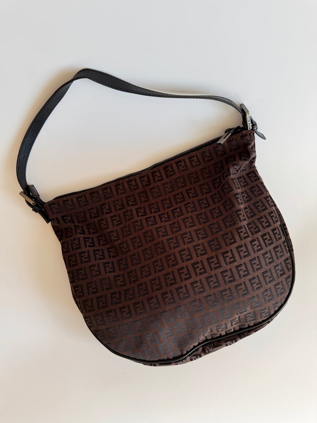 Fendi Zucca Canvas Shoulder Bag