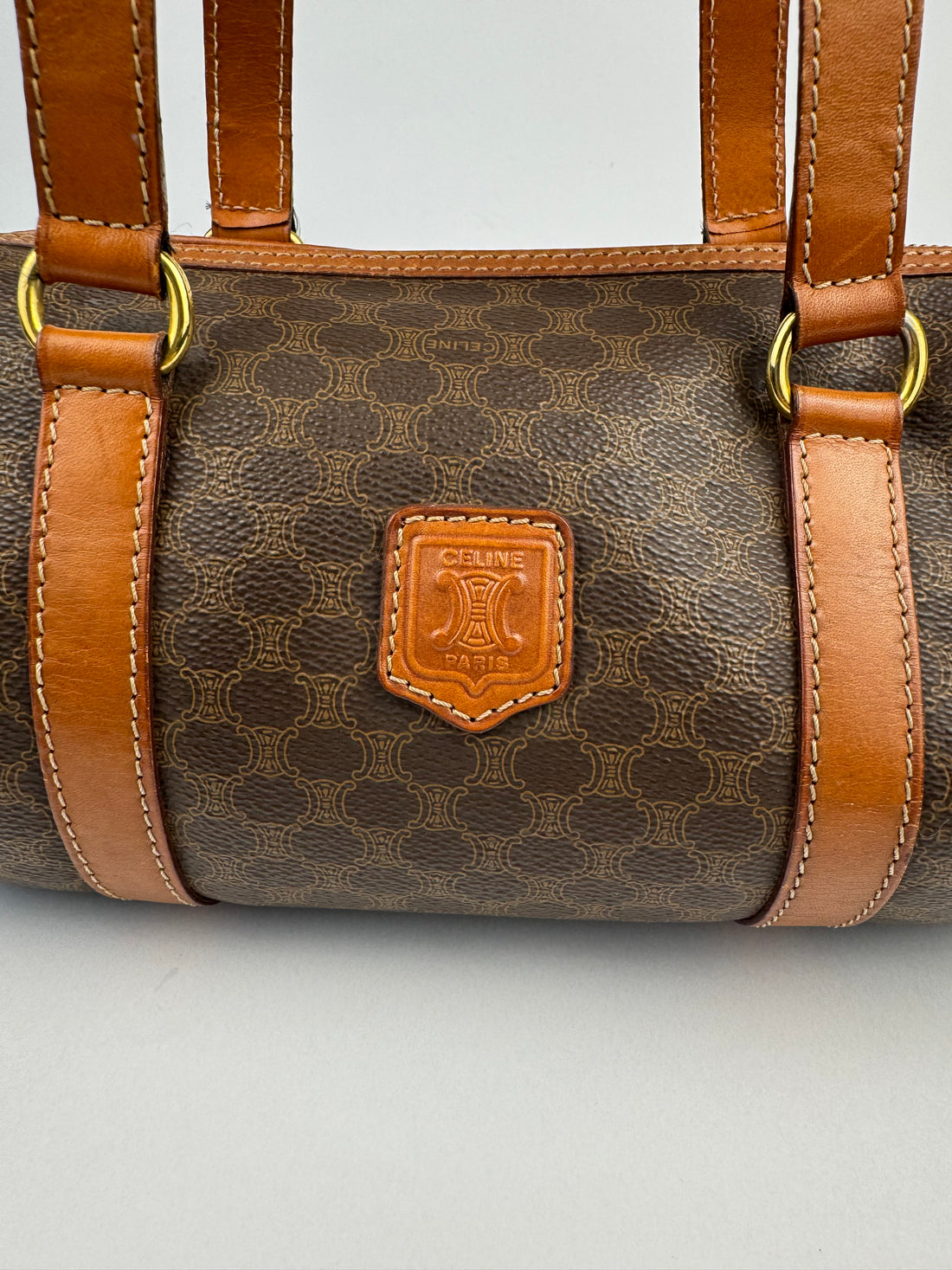 Vintage Celine Macadam Barrel Bag
