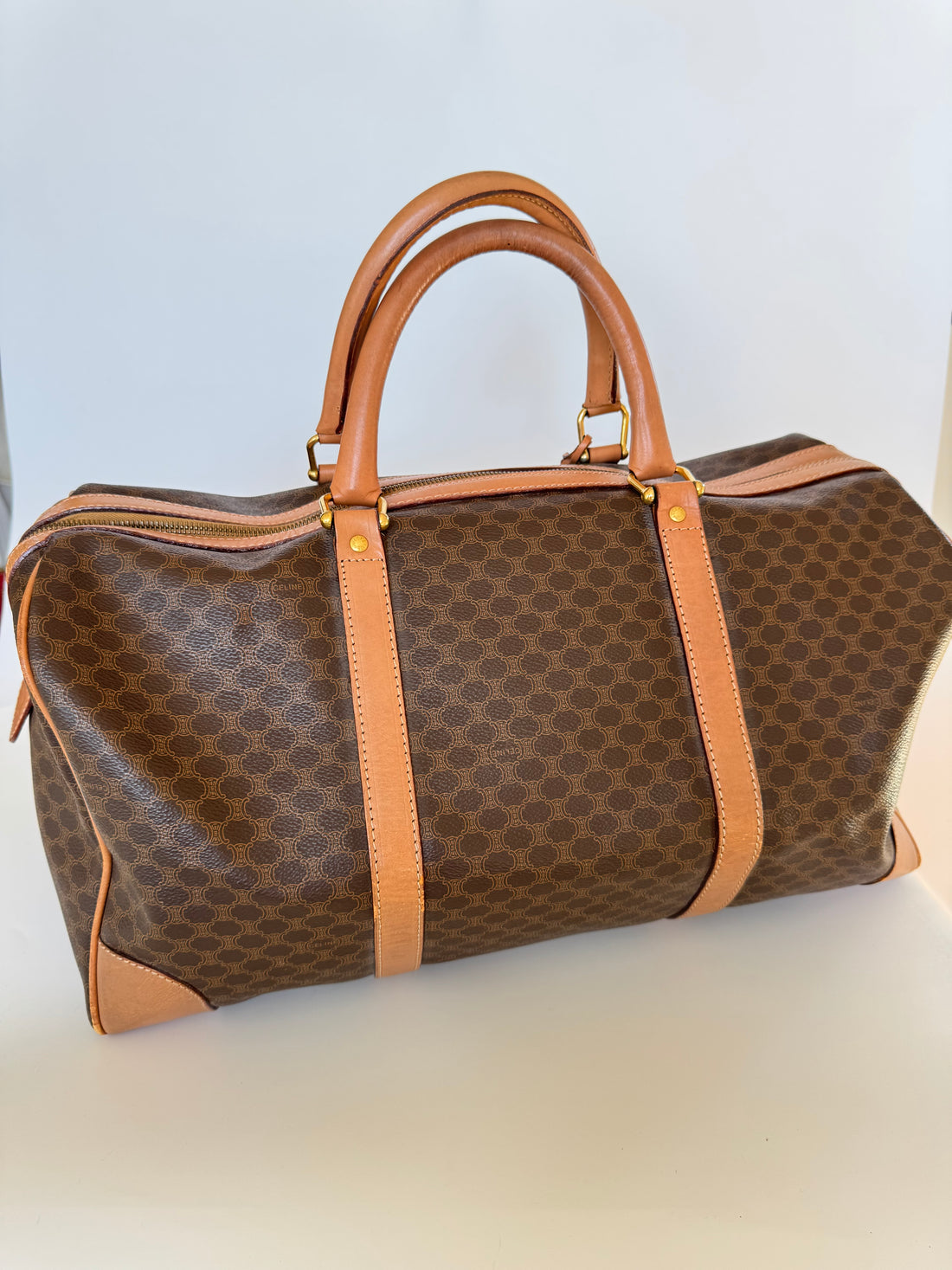 Céline Vintage Macadam Boston Travel Bag