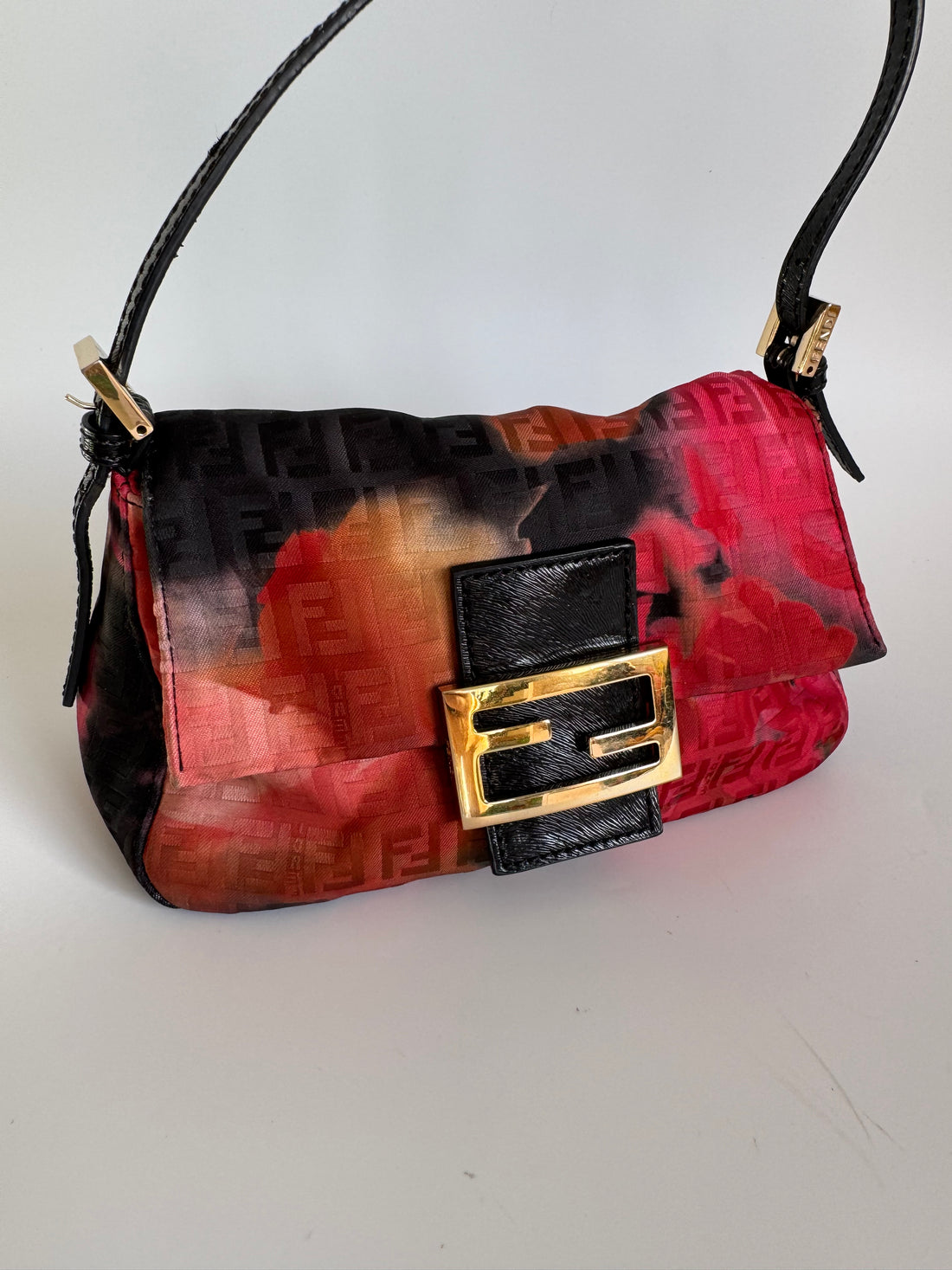 Fendi Zucchino Floral Baguette – Early 2000s