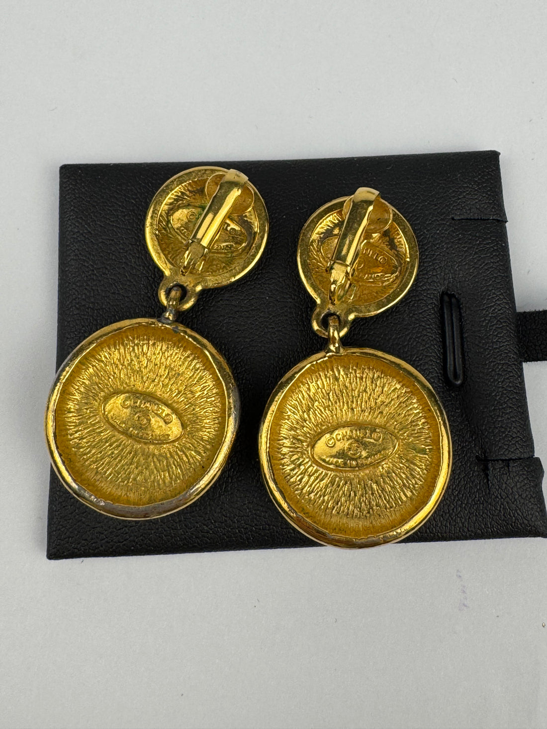 Chanel Vintage Gold CC Clip-On Earrings