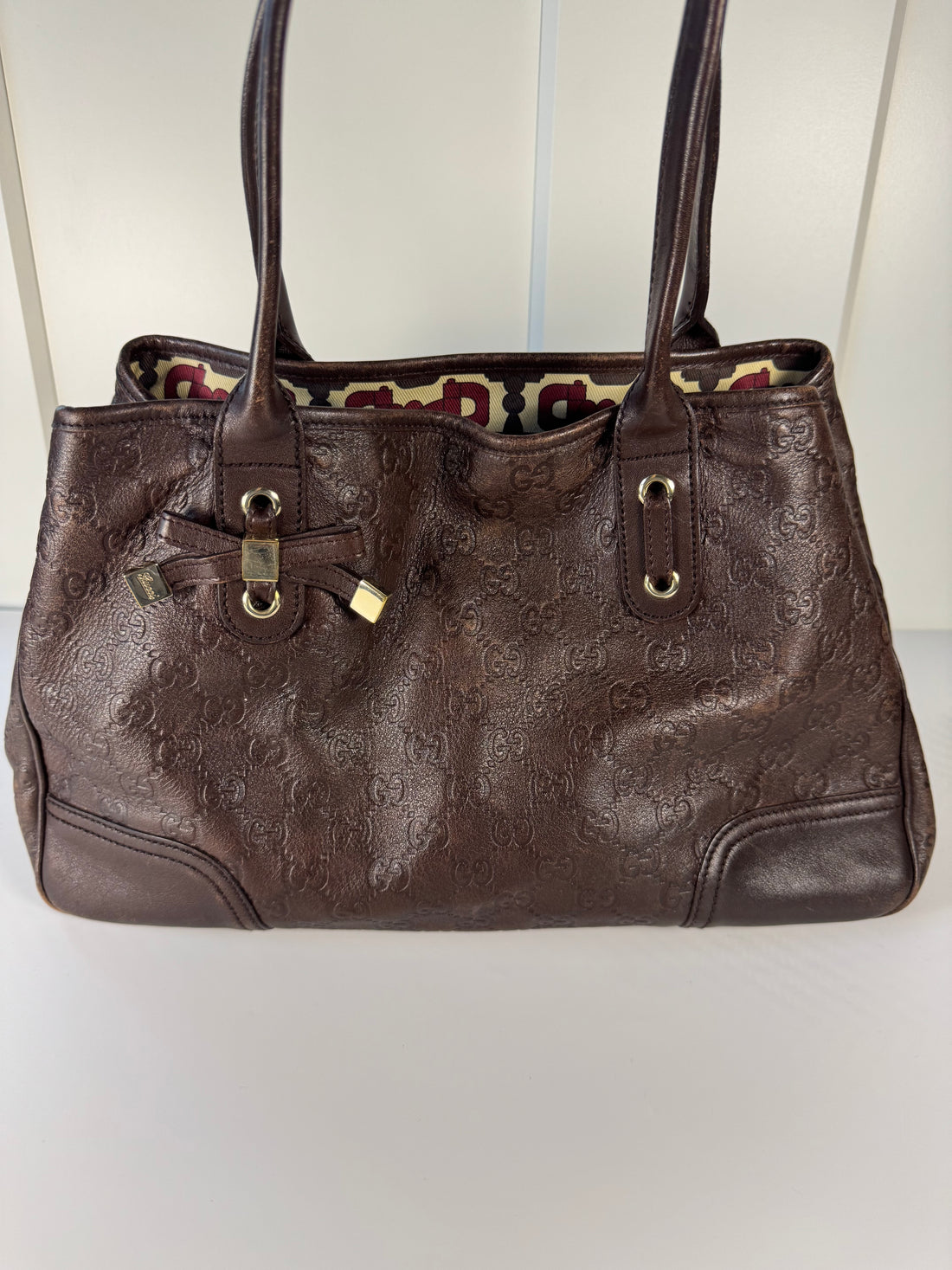 Gucci Guccissima Leather Tote Bag – Brown
