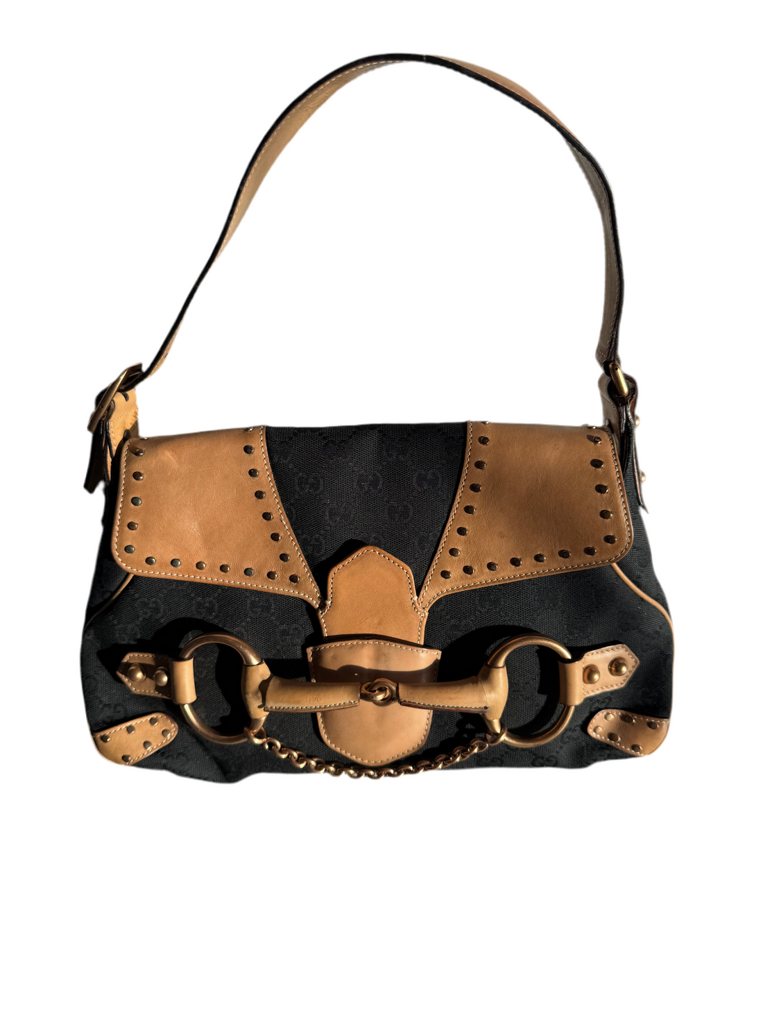 Gucci GG Canvas Horsebit Shoulder Bag – Tom Ford Era