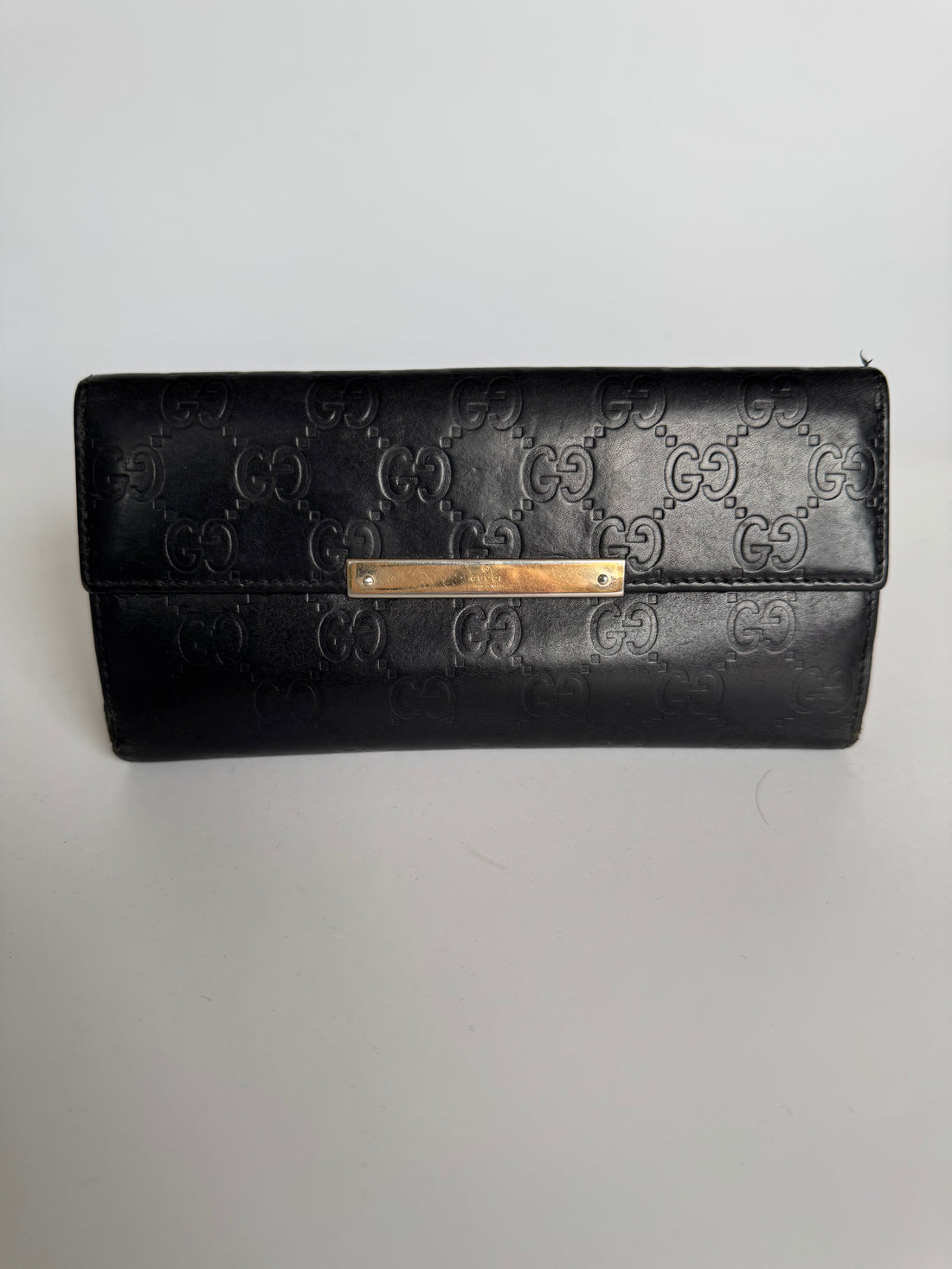 Vintage Gucci GG Leather Wallet – Black
