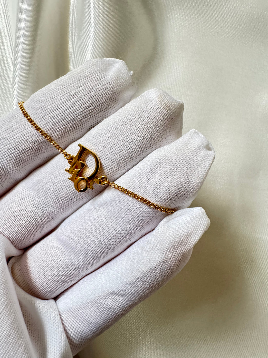 Christian Dior Gold-Tone Logo Bracelet