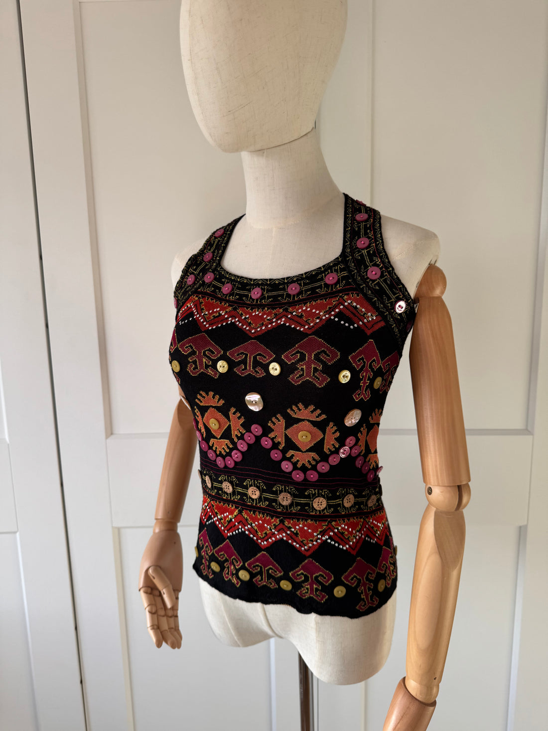 Christian Dior Embroidered Knit Top · Autumn/Winter 2002 · Galliano Era (size 36)