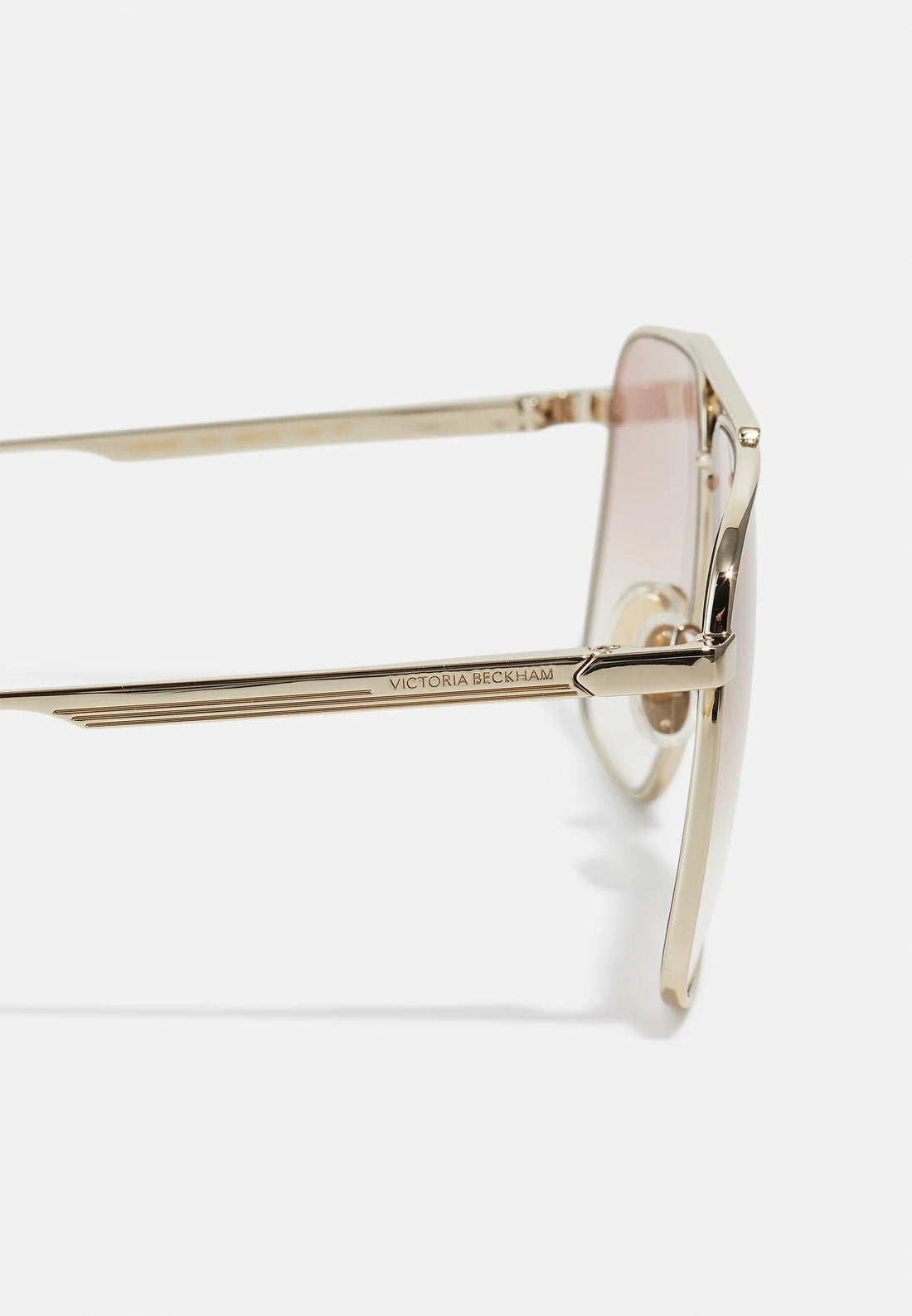 Victoria Beckham Oversized Gradient Sunglasses – Rose Tint & Gold Frame